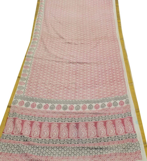 Vintage Saree 100% Pure Cotton Sari Fabric Saree 5YD Sari Cotton Antique Sarong Wrap Traditional PCS2654 e24ffe Vintage Saree 100% Pure Cotton Sari Fabric Saree 5YD Sari Cotton Antique Sarong Wrap Traditional PCS2654 e24ffe