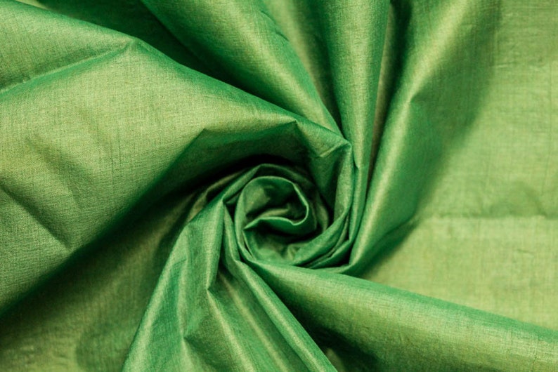 Vintage Pure Tussar Silk Sari Woven Border Handwoven Saree Green and Yellow Handmade Tossor Saree Free Shipping TSS1010