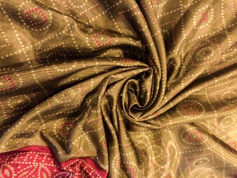 Vintage Indian Art Silk Sari,Printed Fabric,Recycled Saree,Home decor,India Wedding Dress Woman Bridal Heavy Saree,Party Festival ASS1027