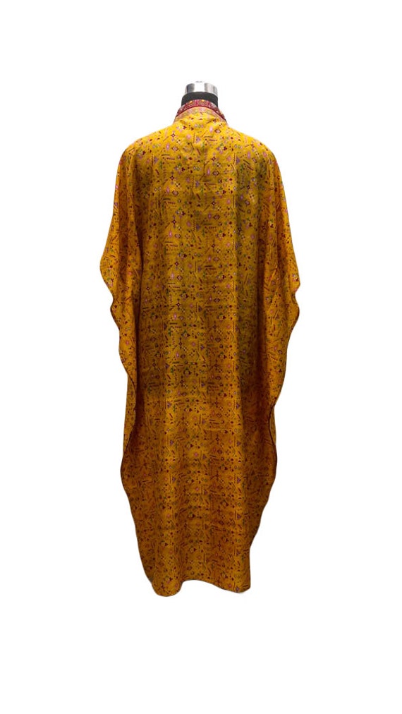 Pure Silk Kaftan Yellow Kaaftan Woman Long Caftan… - image 7