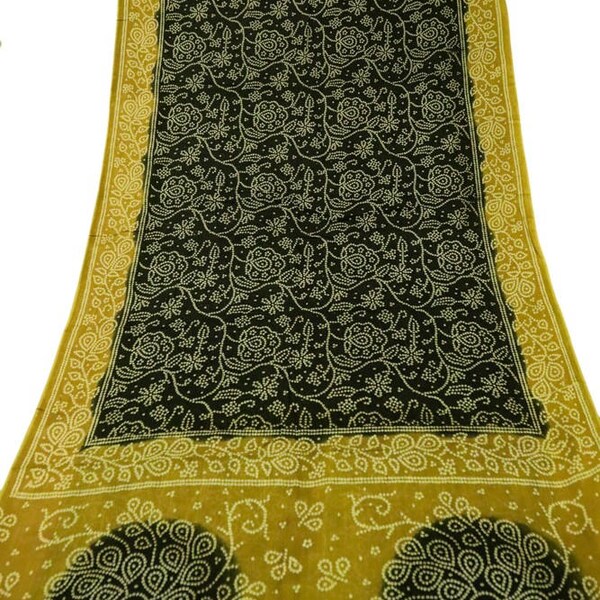Vintage Indian Cotton Saree India Wedding Dress Wrap Decor Fabric Recycled Long Curtain Drape Sarong Sari Traditional Ethnic Fancy PCS1284