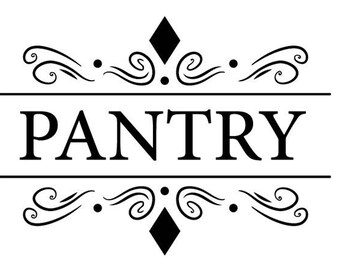Pantry Decal Vine Flourish Art Farmhouse Kitchen Decor Etsy