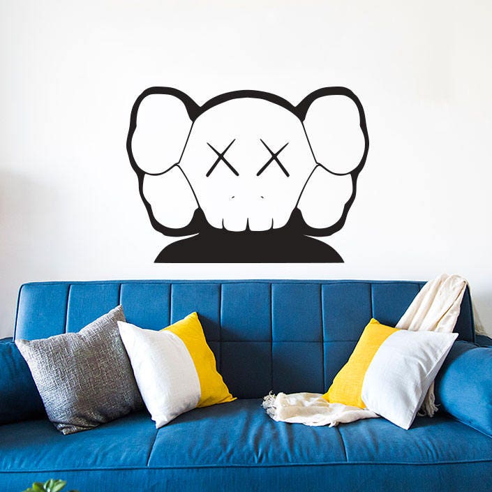 Kaws Wall Decal Kaws Wall Art Kaws Sticker Kaws Decor Kaws Etsy