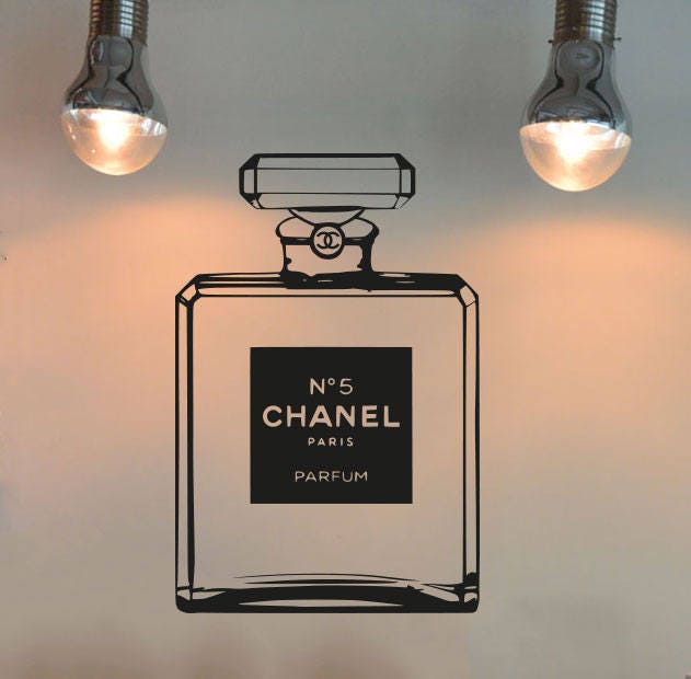 Chanel Inspired Decor Coco Chanel Wall Decal CC stickers Coco | Etsy