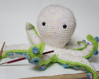 Padrão de crochê Orlando o Polvo Amigurumi