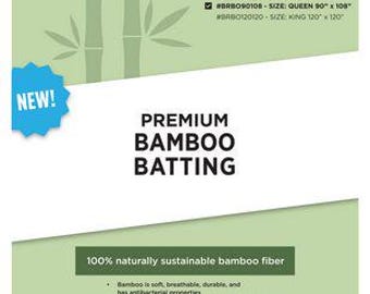 Brbo90108 Premium Bamboo Batting Queen Size 90" X 108"