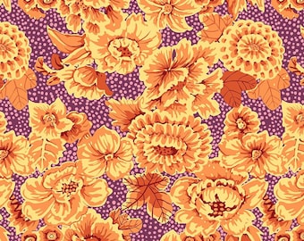 Floral With Dots Plum Kaffe: From The Archives | Kaffe Fassett Collective Sold By The Half Yard