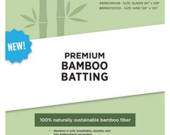 Brbo8196 Premium Bamboo Batting Full Size 81" X 96" (Throw)