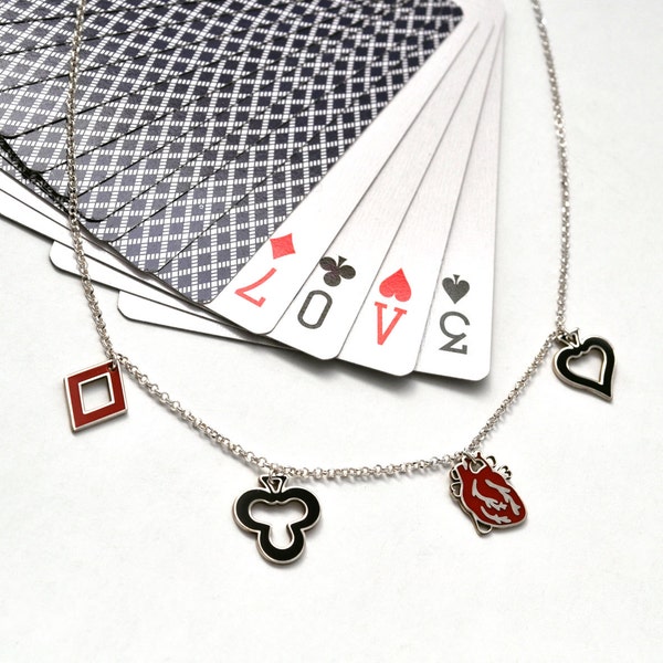 Collier Jeux de Cartes Po-Coeur Poker