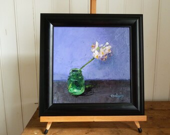 Potato Flower in Ink Jar (Original Oil Painting)