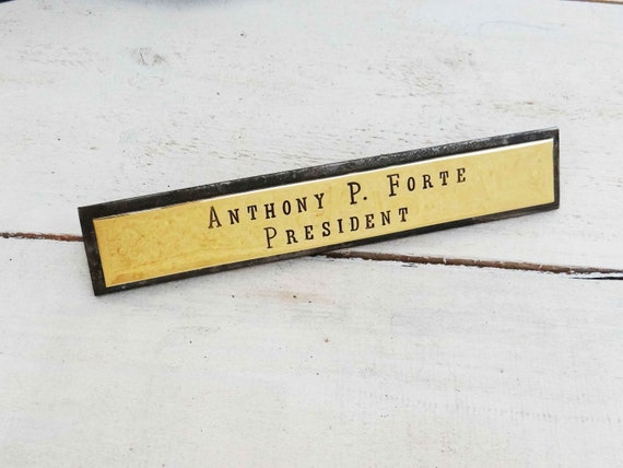 Desk Name Plate Desk Name Plaque 6th Anniversary Gift Etsy