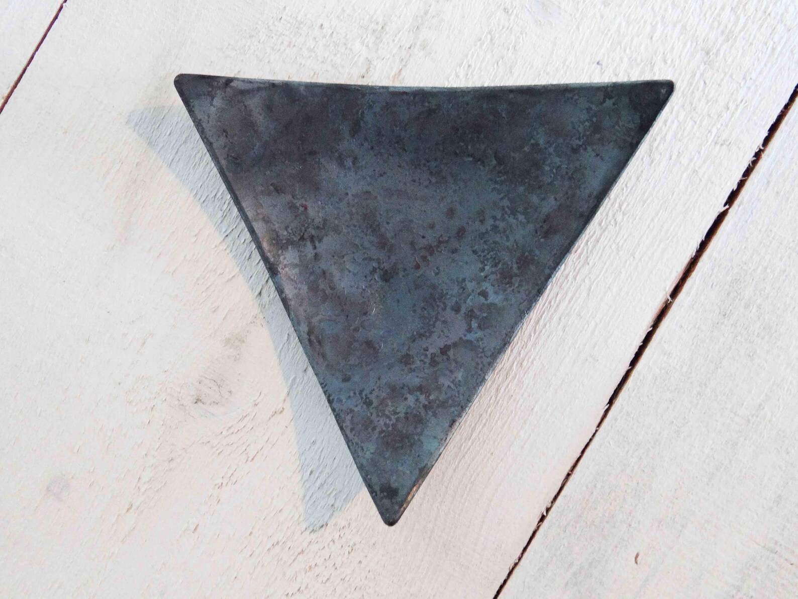 Iron anniversary gift triangle ring dish iron ring holder Etsy