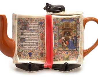 Holy Bible Illuminated Text Teapot