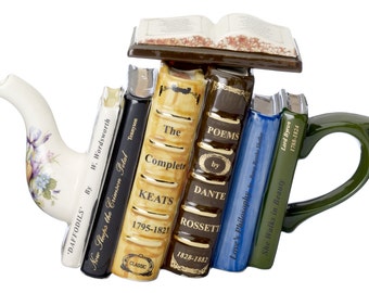 The 'Poetry Books ' Full Size Teapot