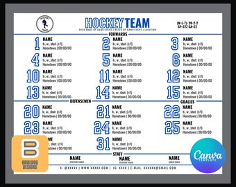 Hockey Line Chart Template for Canva (free version)