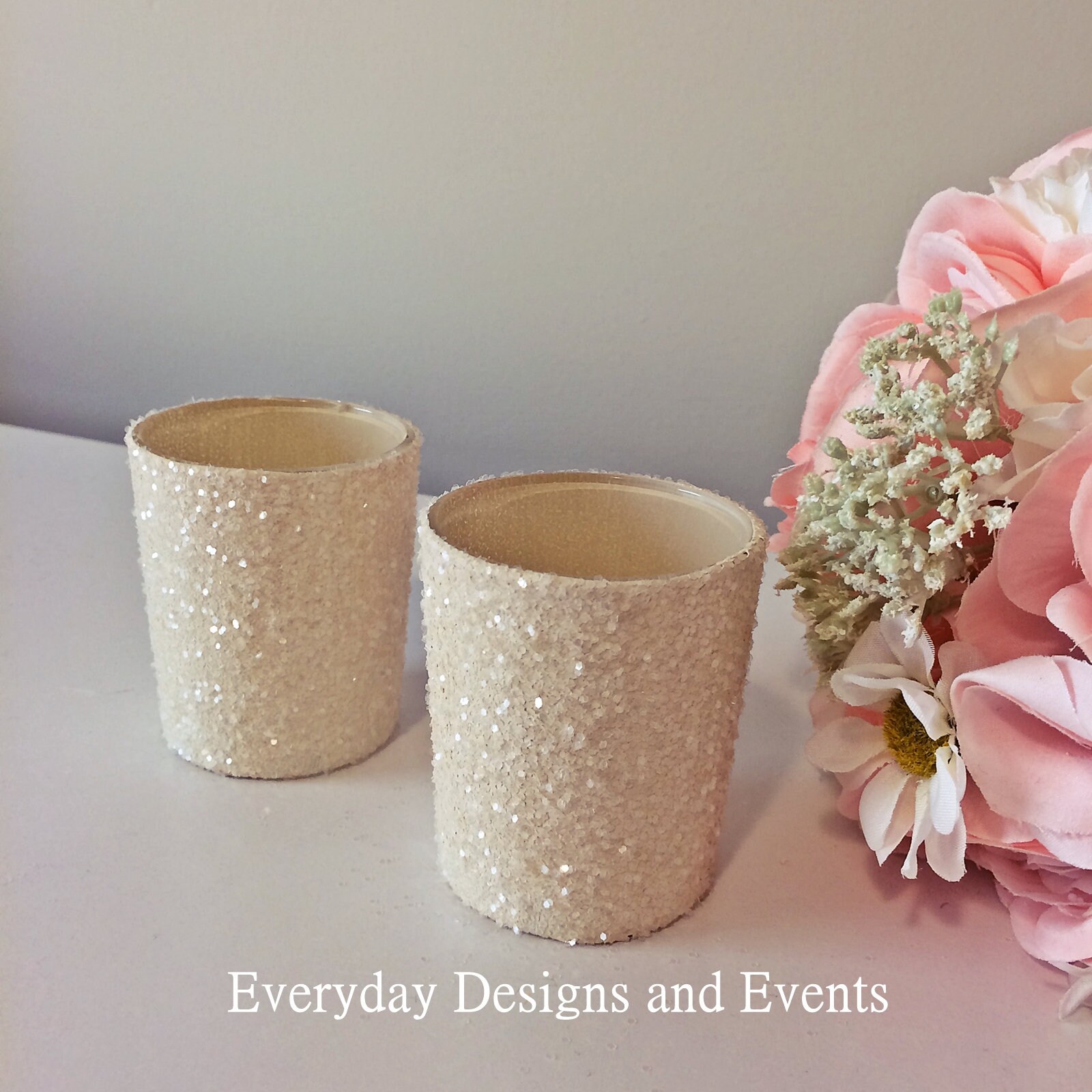 12 gold votive candle holders gold wedding decor gold Etsy