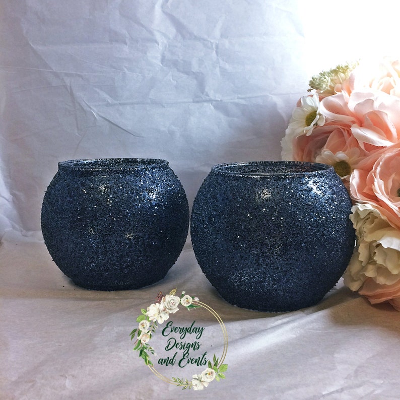 Navy Blue Wedding Decoration Bubble Ball Vase Wedding Etsy