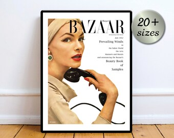 Gerestaureerd Vintage Cover juli 1952 Vintage Magazine Cover ALLE maten Digitale Download