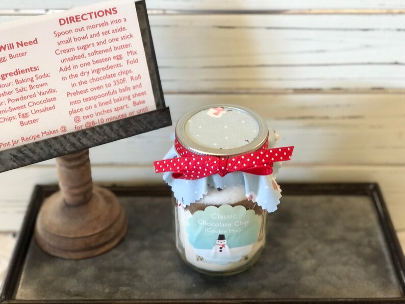 Classic Chocolate Chip Cookie Mix in A Pint or Quart Mason Jar Etsy