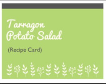 Tarragon Potato Salad Recipe Card