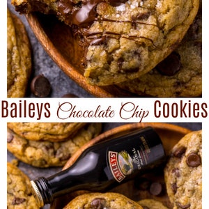 Baileys Irish Cream Chocolate Chip Cookies In A Pint or Quart Mason Jar image 3