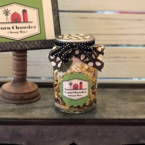 Corn Chowder Soup Mix In A Pint Mason Jar image 1
