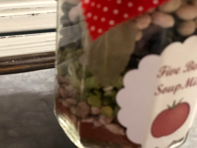 Five Bean Soup Mix in A Pint Mason Jar vegetarian Etsy