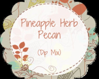 Pineapple Herb & Pecan Dip Mix In A Fluted Mason Jar
