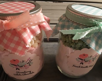 Strawberry White Chocolate Cookie Mix In A Pint Jar