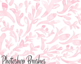 Floral Watercolor Photoshop Brushes, Spring Blog Design Resource