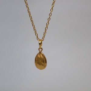 Textured Gold Pendant Necklace, Teardrop Organic Pendant, Everyday Gold Vermeil Necklace