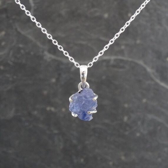 raw tanzanite necklace
