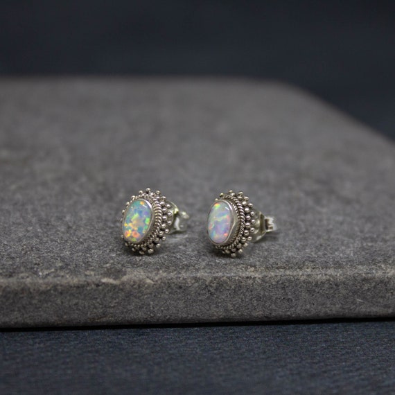 Etsy opal deals stud earrings
