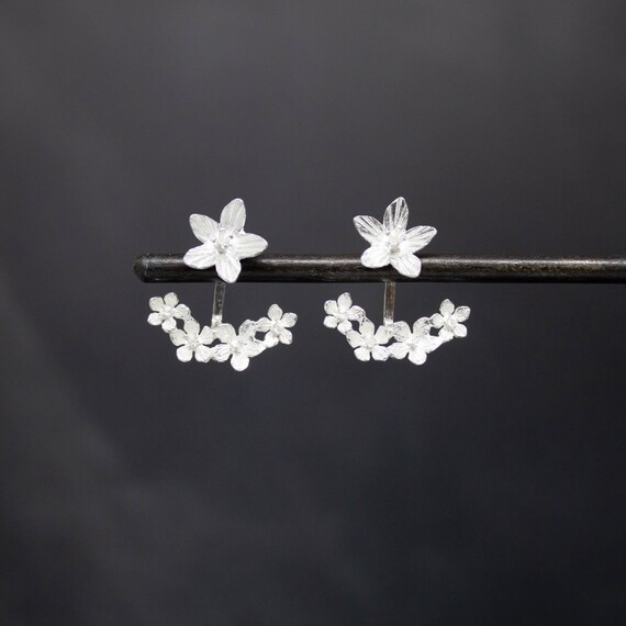 TATIANA☆[SILVER925] Bloomette Earjacket Earring MUSINSA | TATIANA (Silver 925) Bloomet Ear Jacket Earrings