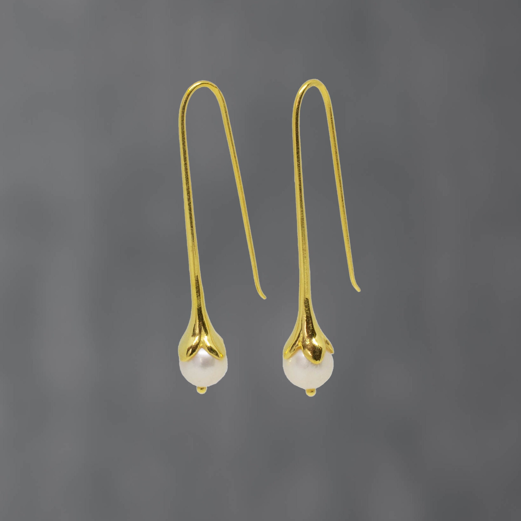 Pearl Gold Drop Earrings