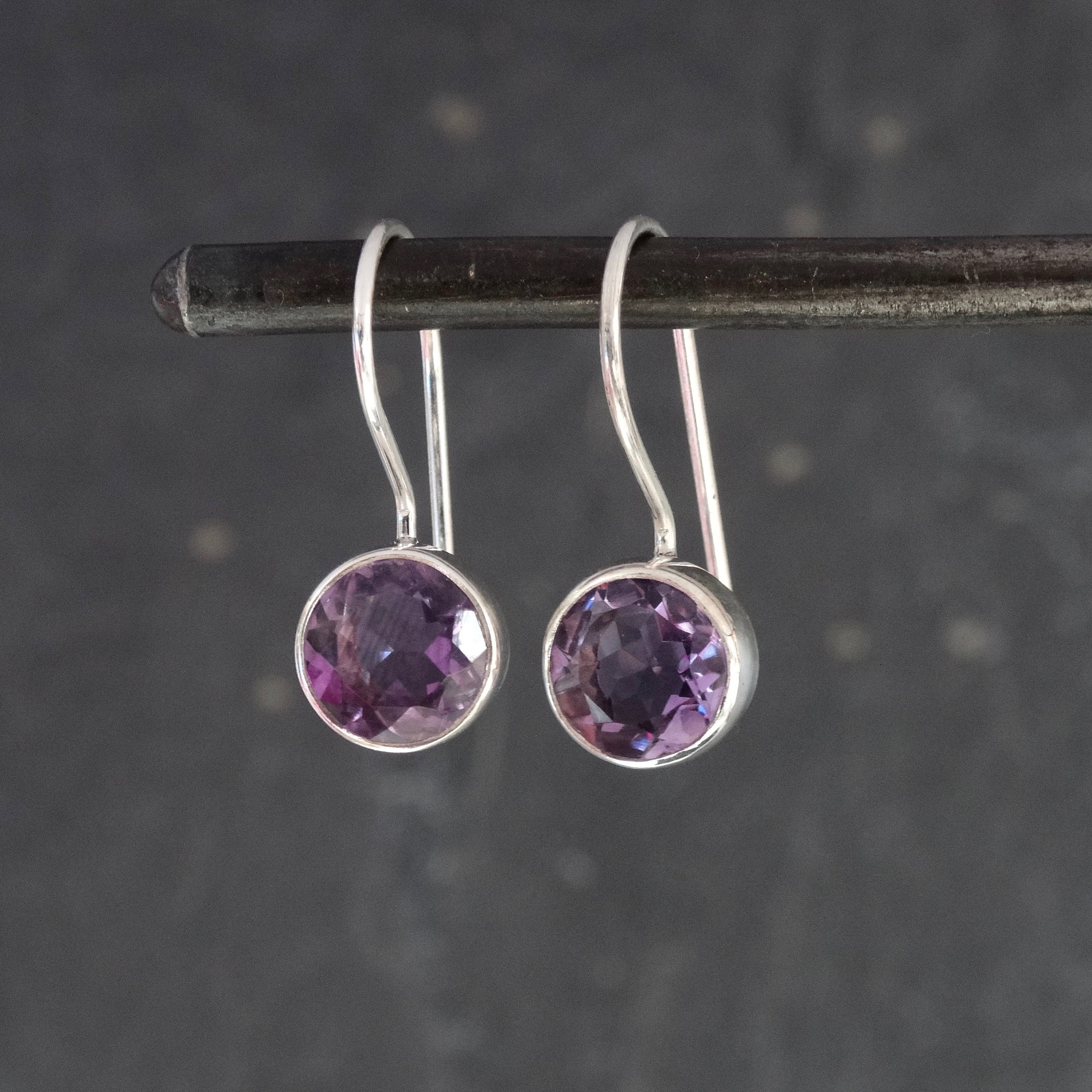 Drop amethyst deals earrings