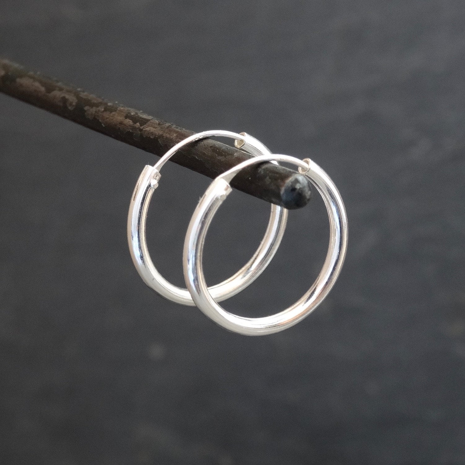 SILVER925 SIMPLE HOOP EARRINGS/シルバー/ピアス - メルカリ
