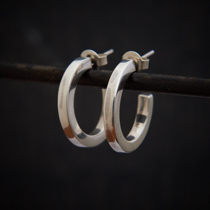 Masie Hoop Earrings in Silver