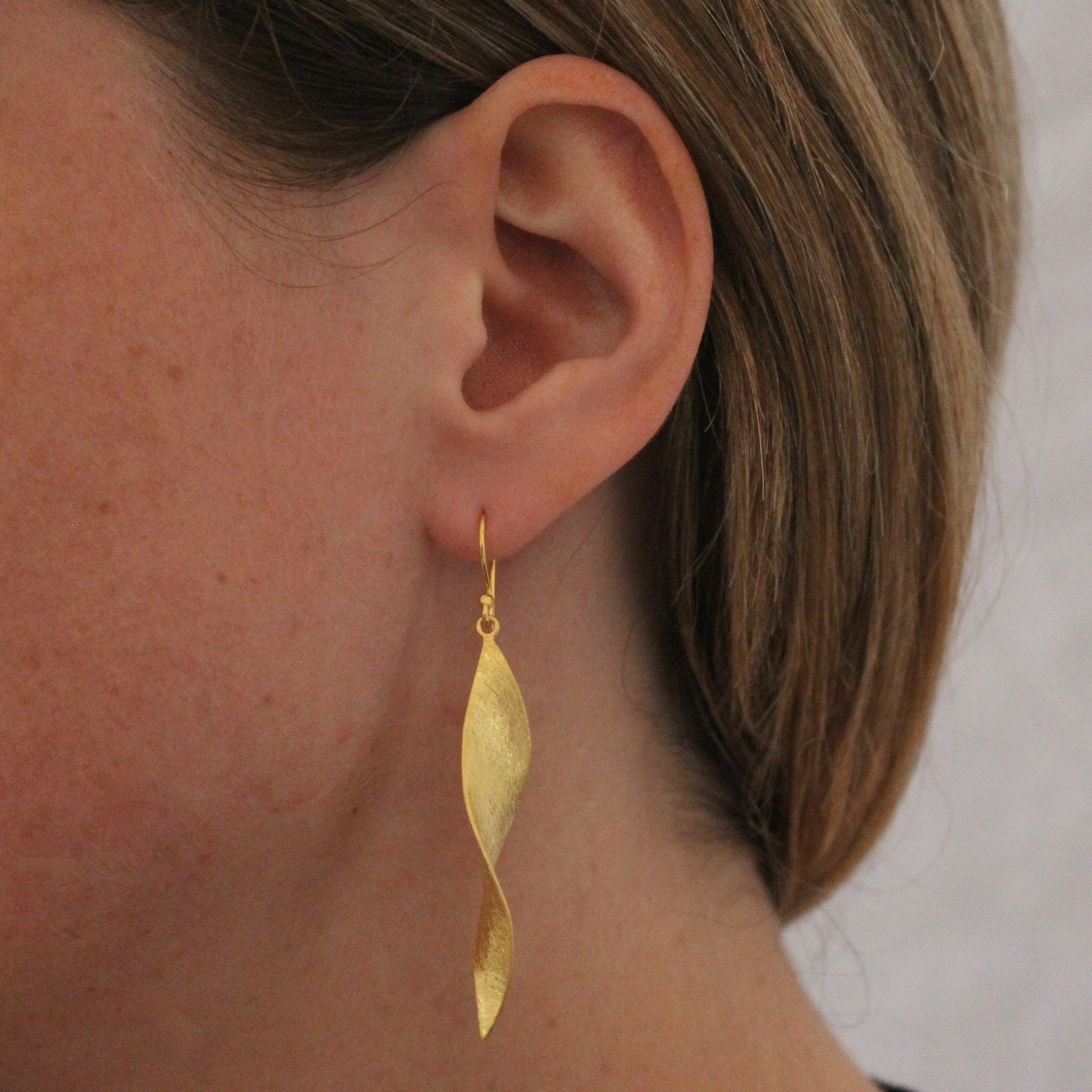 Sterling Silver Twist Dangle Earrings, Sterling Silver Twist
