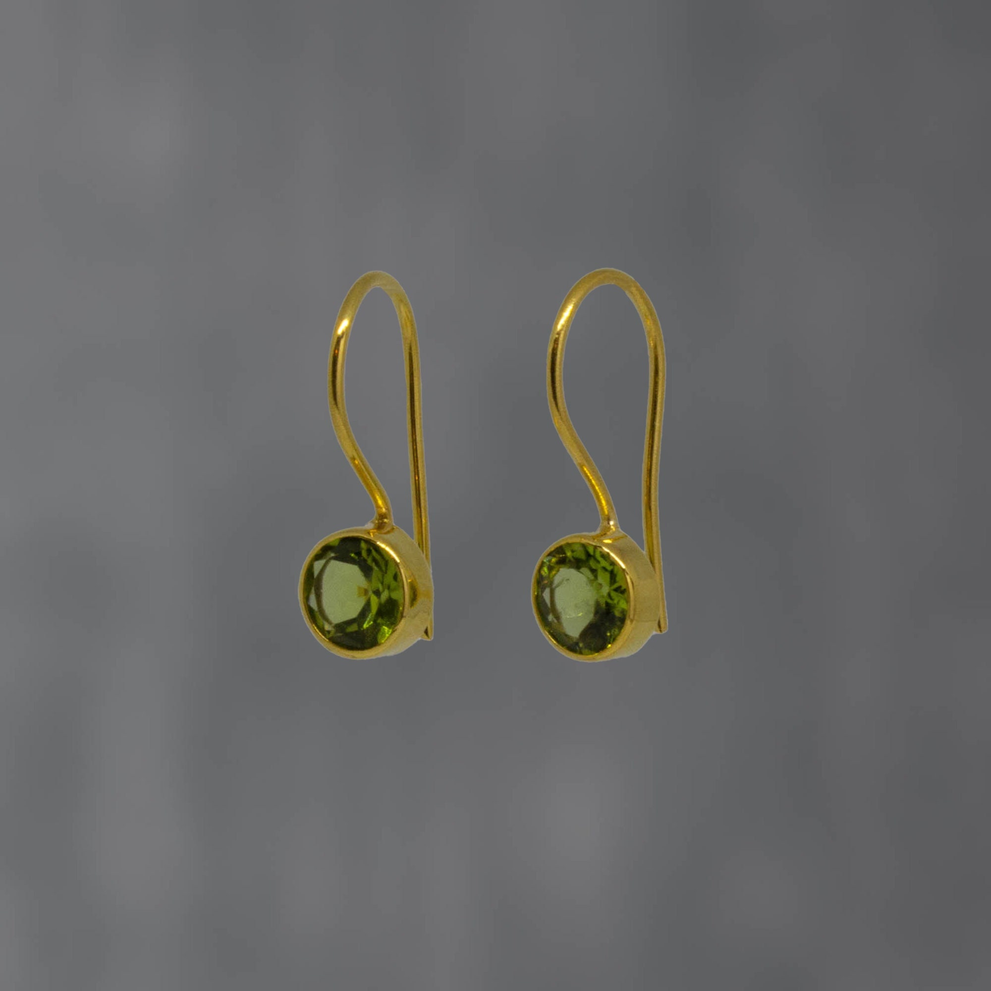 Peridot Diamond Halo earrings - 14K Rose Gold |JewelsForMe