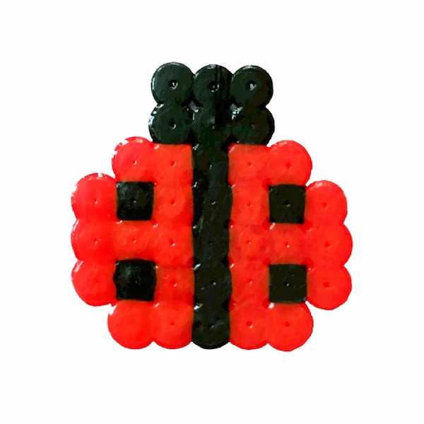 Lieveheersbeestje/Lieveheersbeestje Hama/Perler Bead Party Favor (verkrijgbaar als sleutelhanger, broche, magneet, decoratie, doe-het-zelfpakket) Kleuroptie Rood