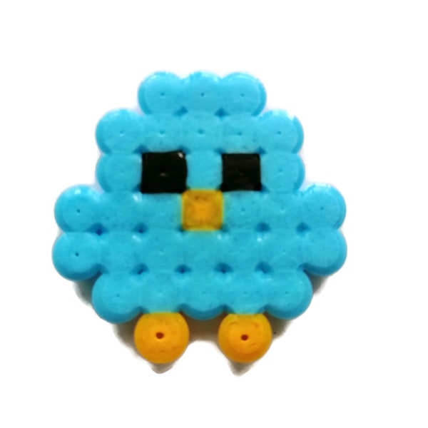 Chick Hama/Perler Bead Party Favor (verkrijgbaar als sleutelhanger, broche, magneet, decoratie, DIY Kit) Pixelart, kleuroptie Blues