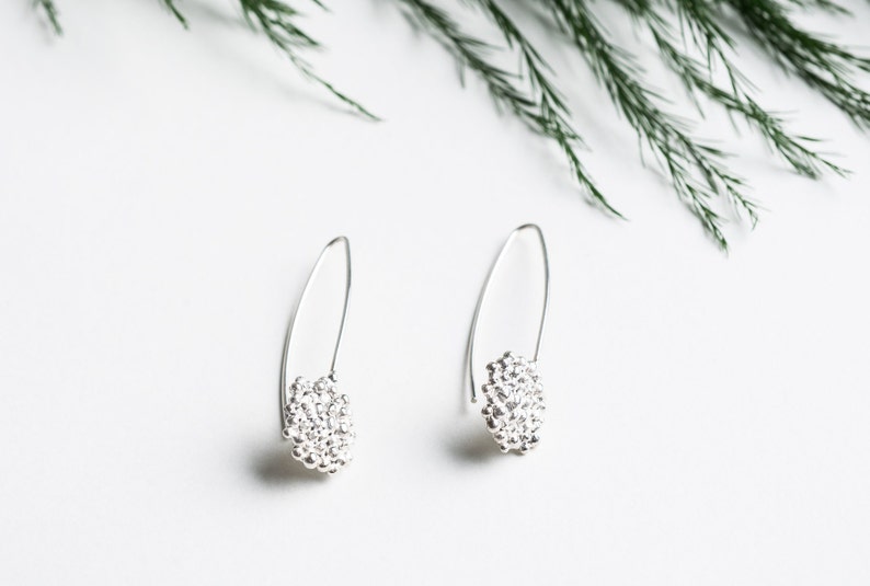Dozen Silver Oval Textured Stud Earrings