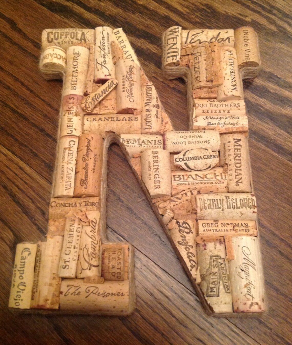 Unique Wine Cork Letters Made to order Etsy