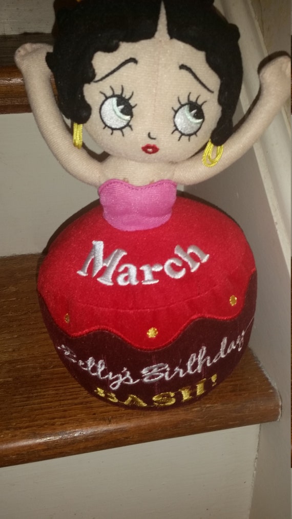 Vintage Betty Boop Birthday Plush March Birthday Etsy
