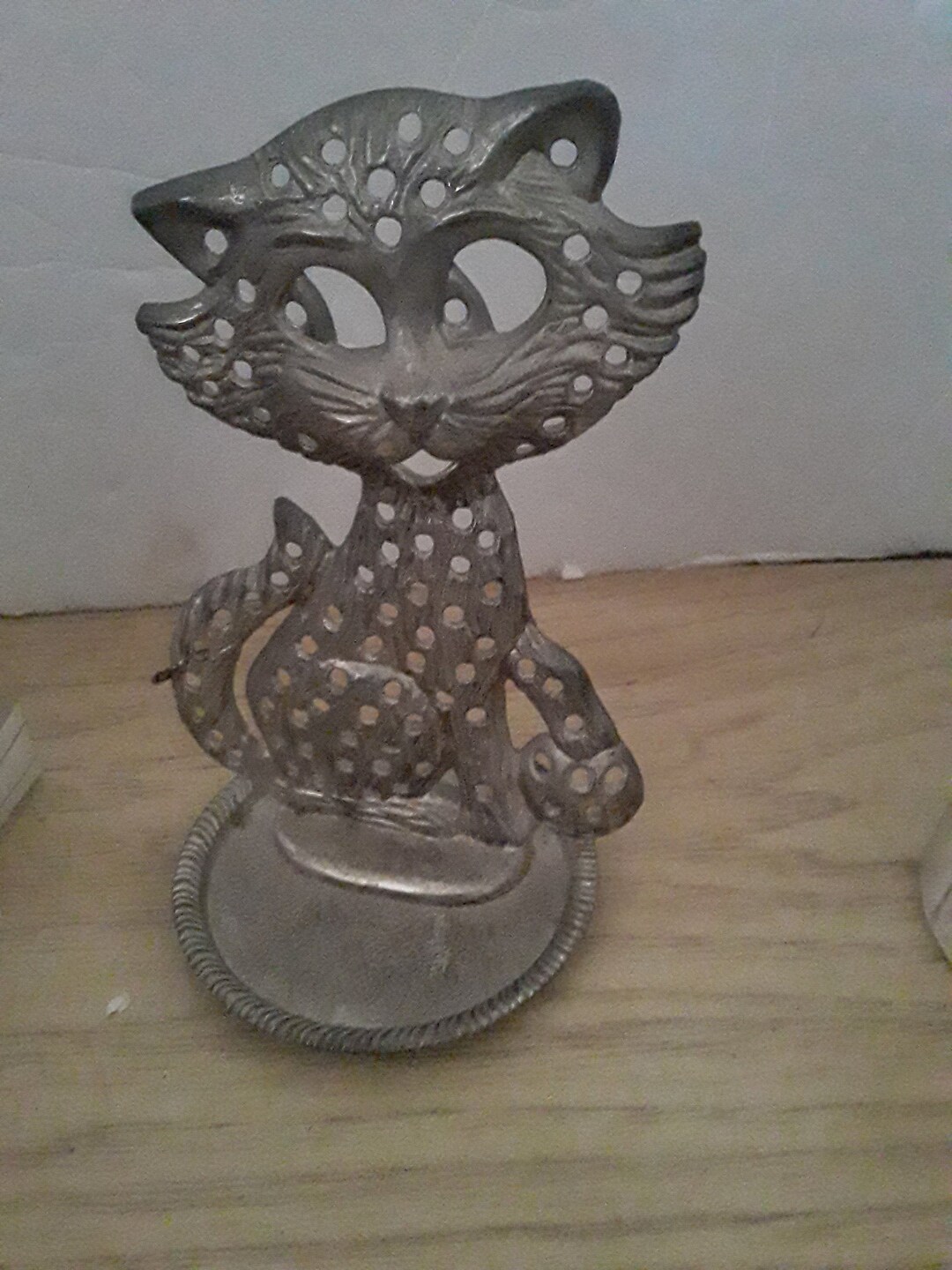 Buy Vintage Stainless Steel Cat Earring Holder on Jewelry Tray, Jewelry