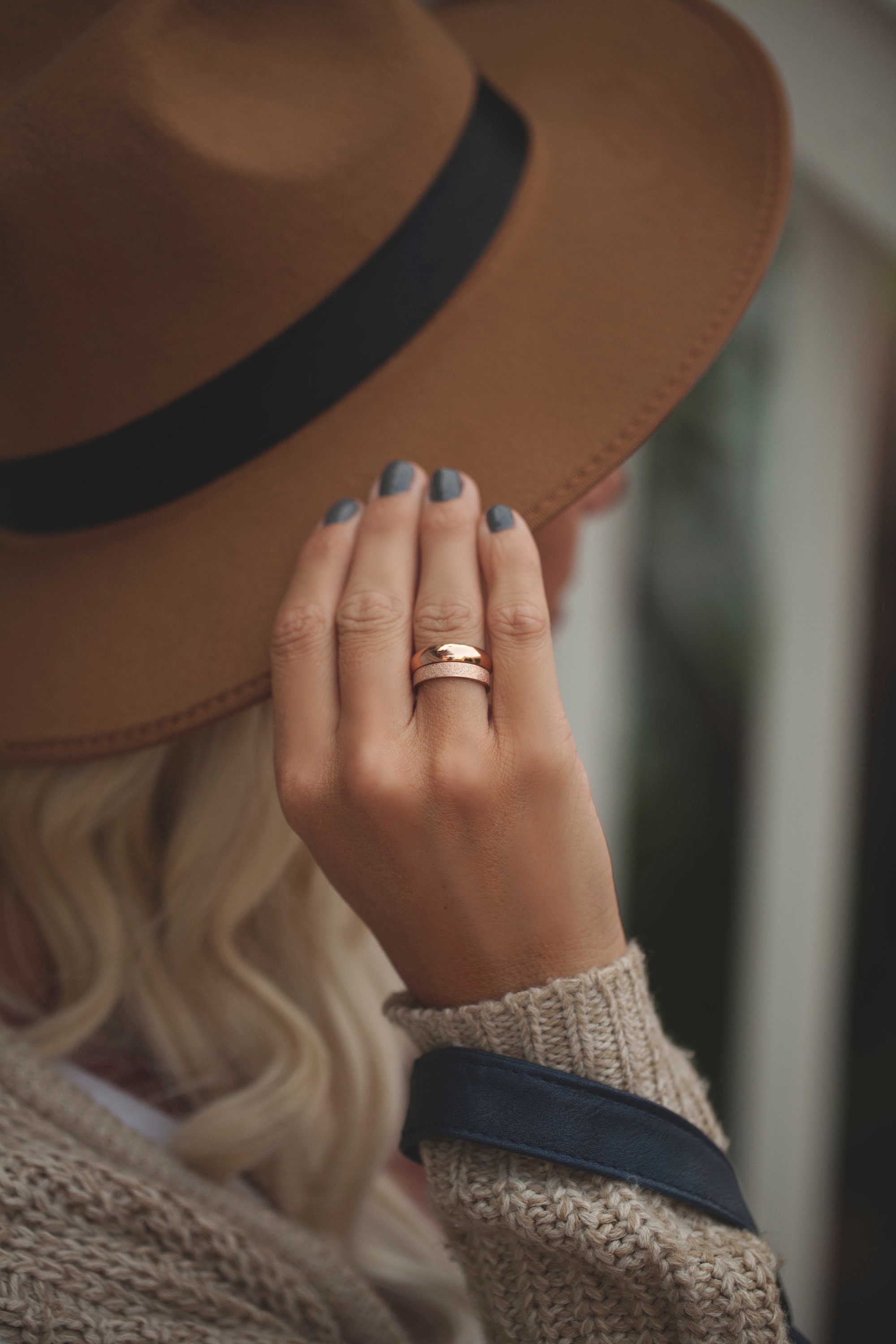 Rose Gold Stacking Ring Simple Wedding Ring Minimalist | Etsy