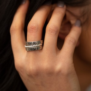 Personalized Class Ring, Name Ring, High School Ring, Graduation Ring, Sterling Silver Ring, Graduation Jewelry, Class of 2023, Dainty