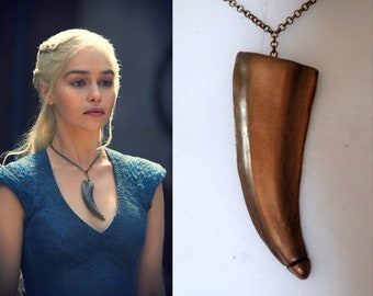 Daenerys Targaryen Inspired Dragon Claw Necklace Thrones Cosplay Jewellary