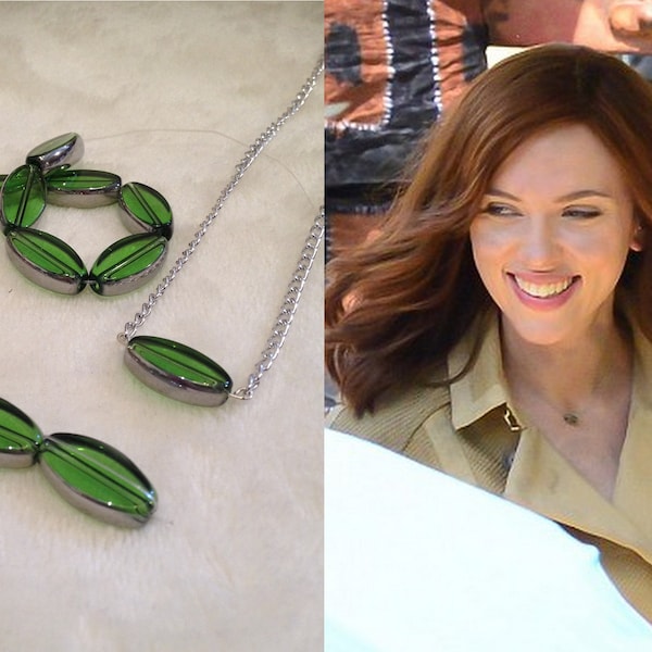 Black Widow/Natasha Romanoff Green Bead Captain America Civil War Cosplay Necklace